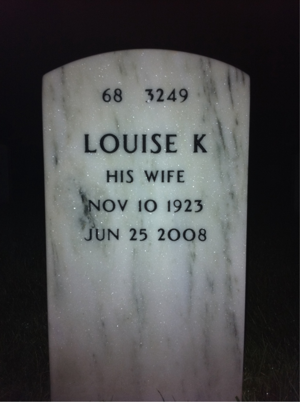 Back of headstone — James Monger
