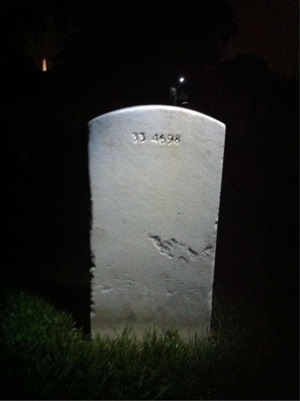 Back of headstone — James Montgomery