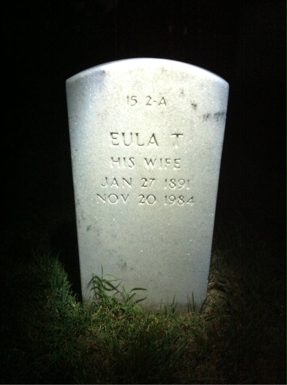Back of headstone — James Mullen