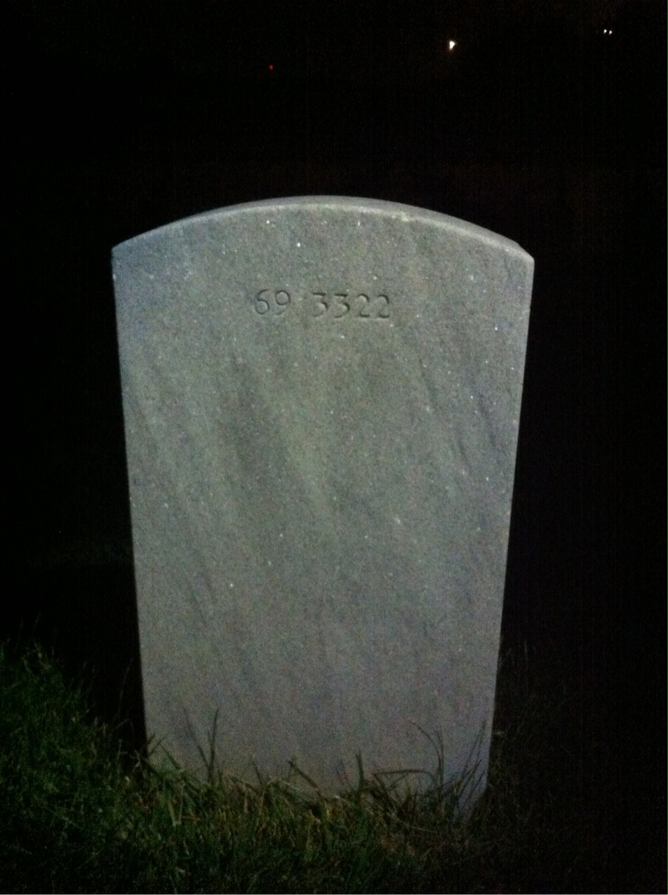 Back of headstone — Wade Mitchell Hardison