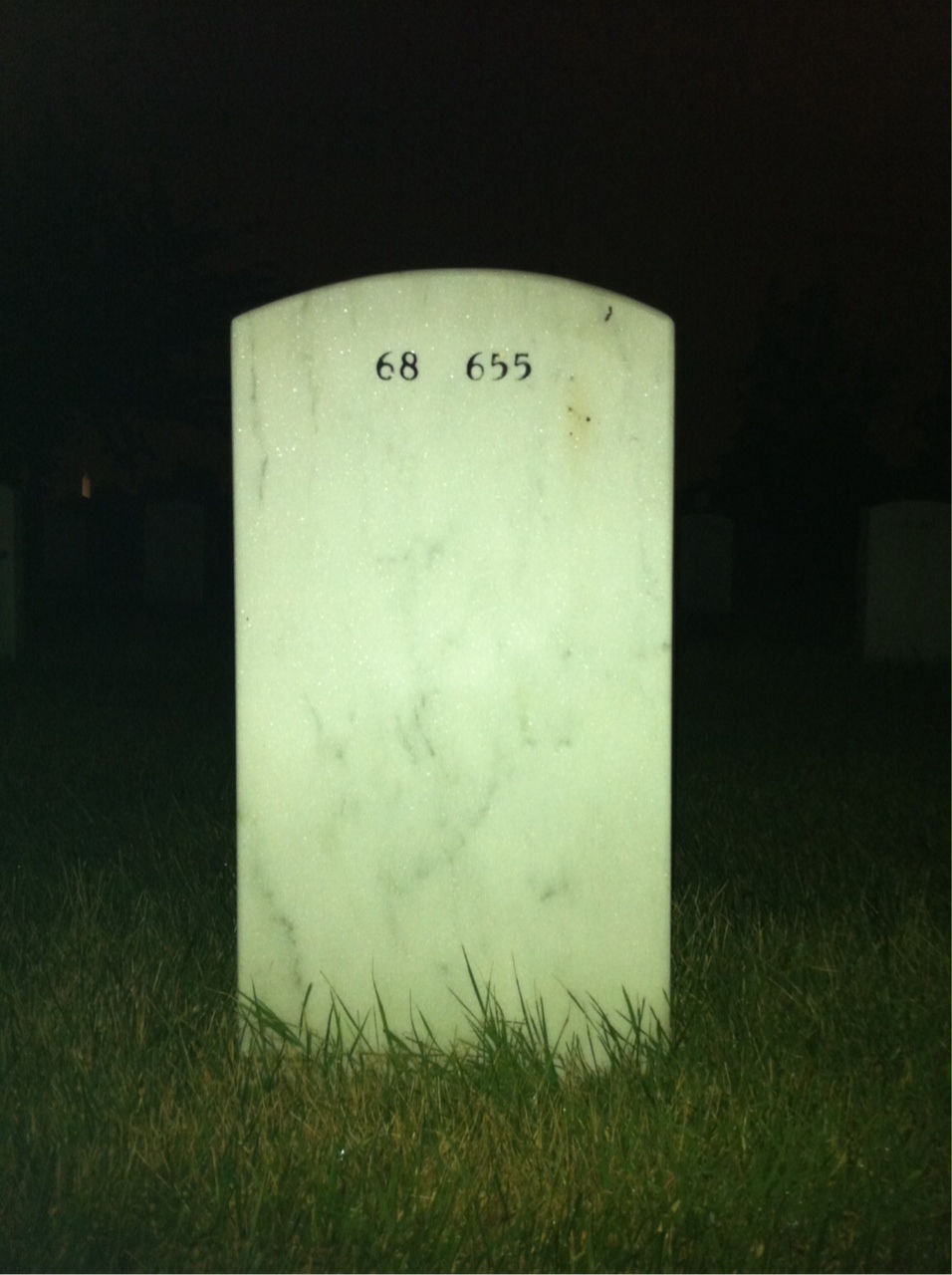 Back of headstone — Eugene Collins