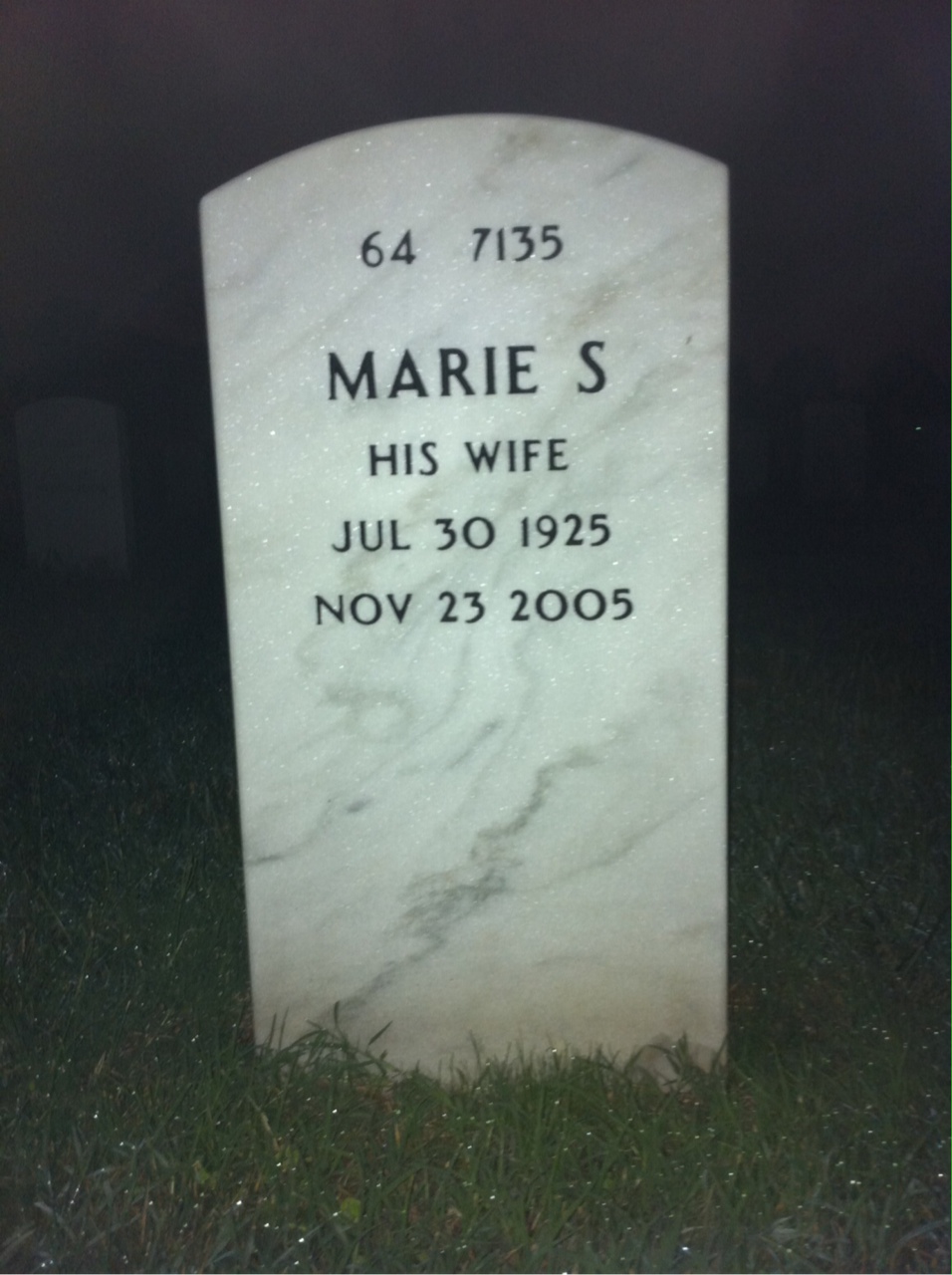 Back of headstone — Bert Ezell