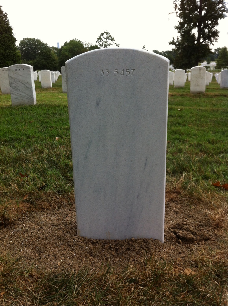Back of headstone — Ralph Mullen