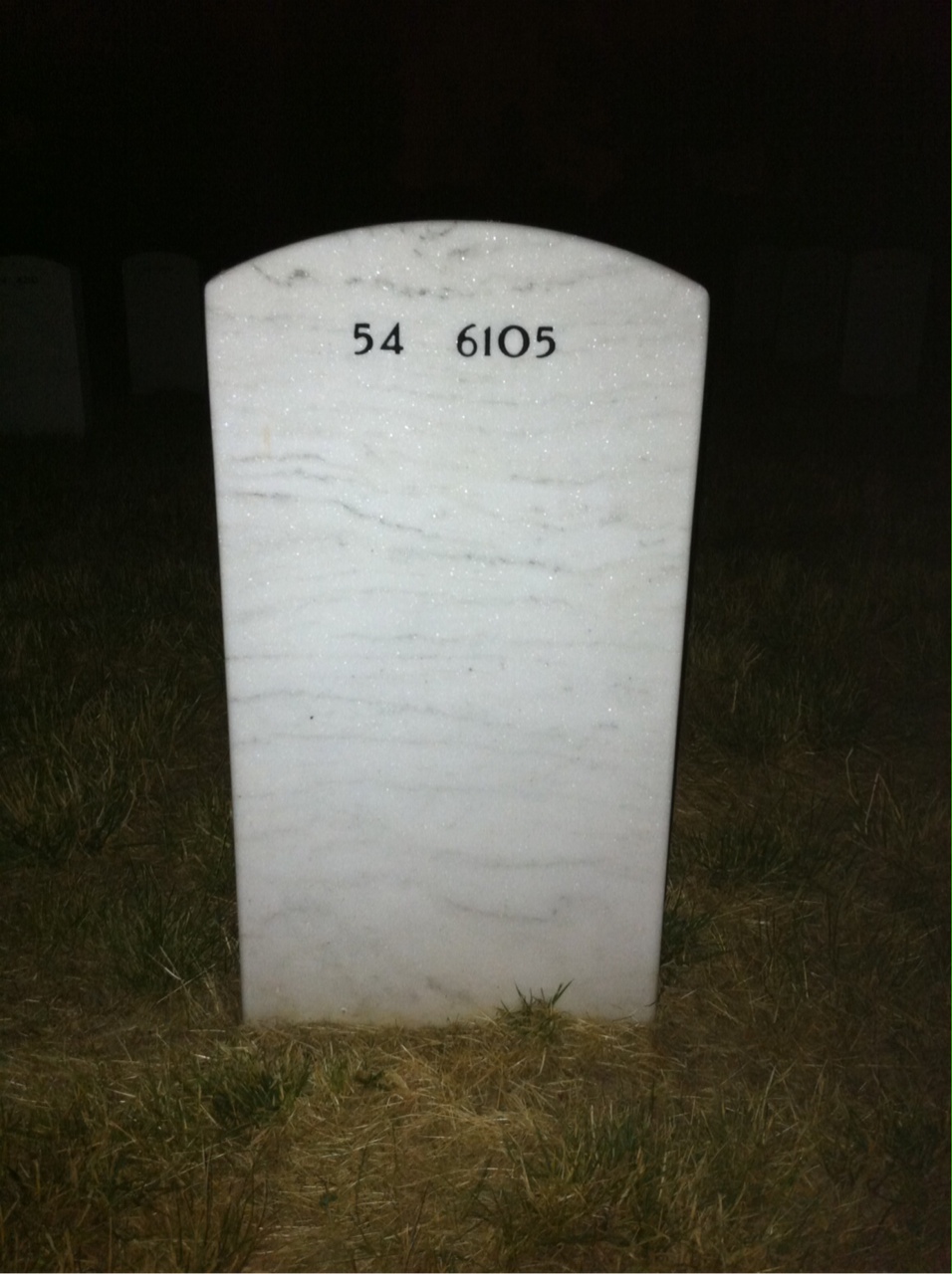Back of headstone — William Preston