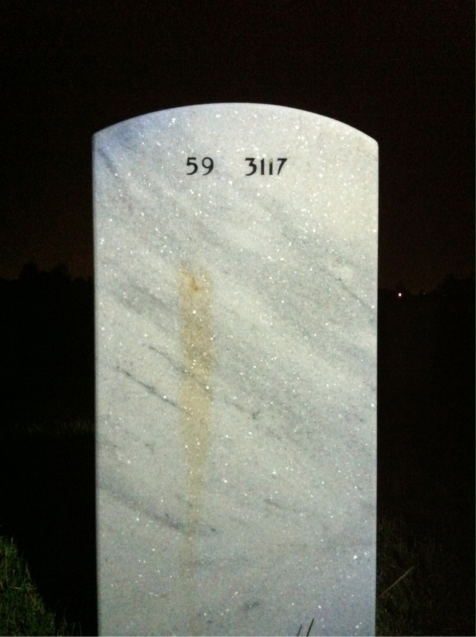 Back of headstone — Richard Saffery