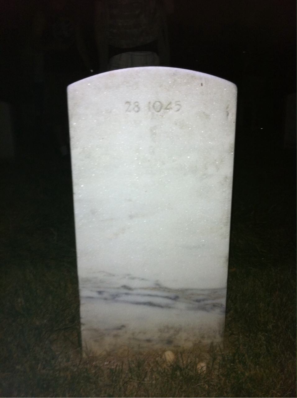 Back of headstone — Clara Cox