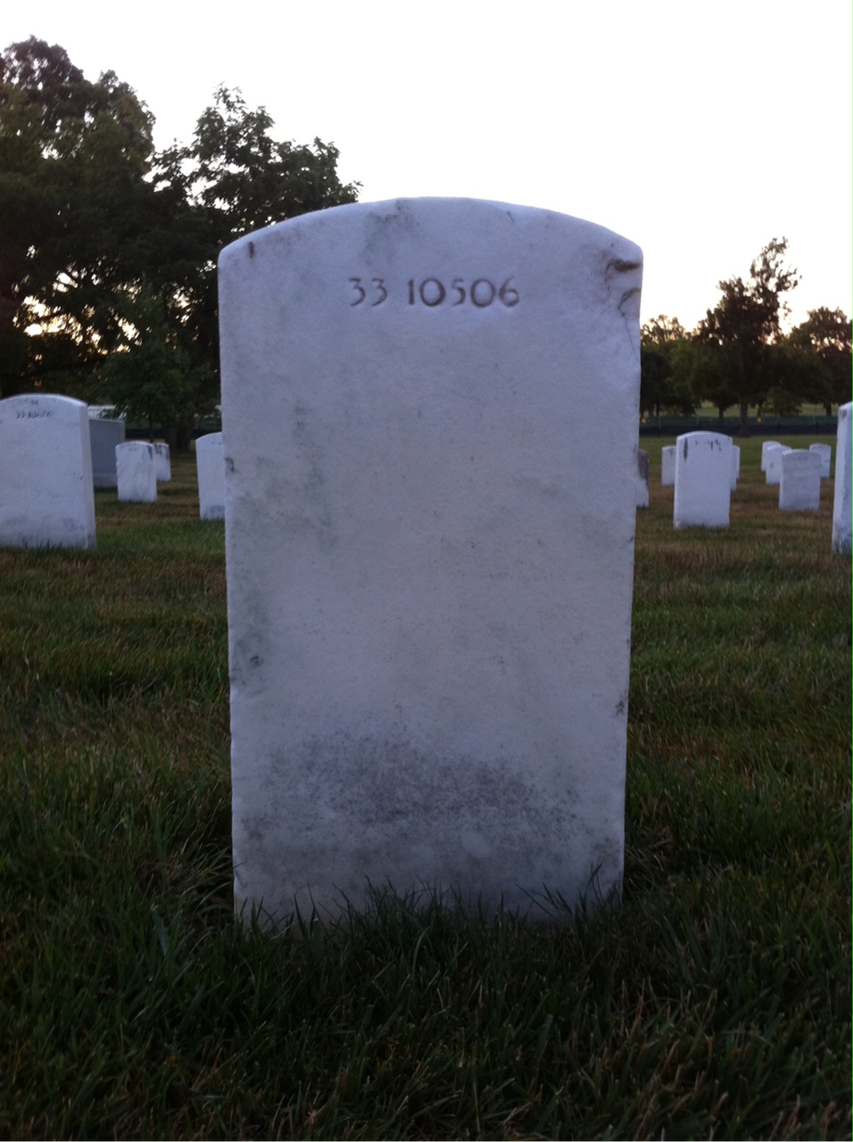 Back of headstone — Robert Banks