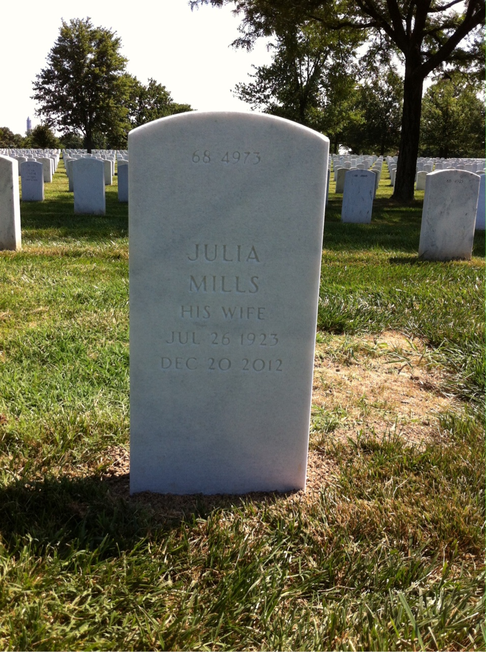 Back of headstone — Lawrence Jacobsen