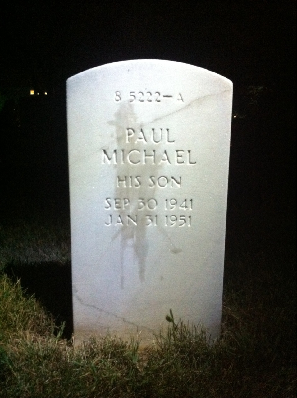 Back of headstone — Woodrow Brunson