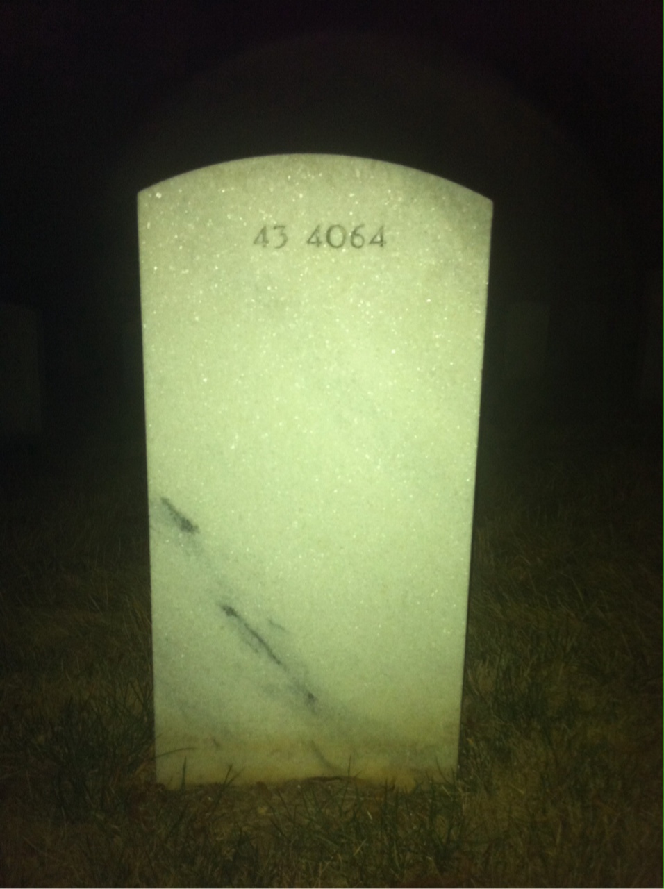 Back of headstone — Willie Monroe