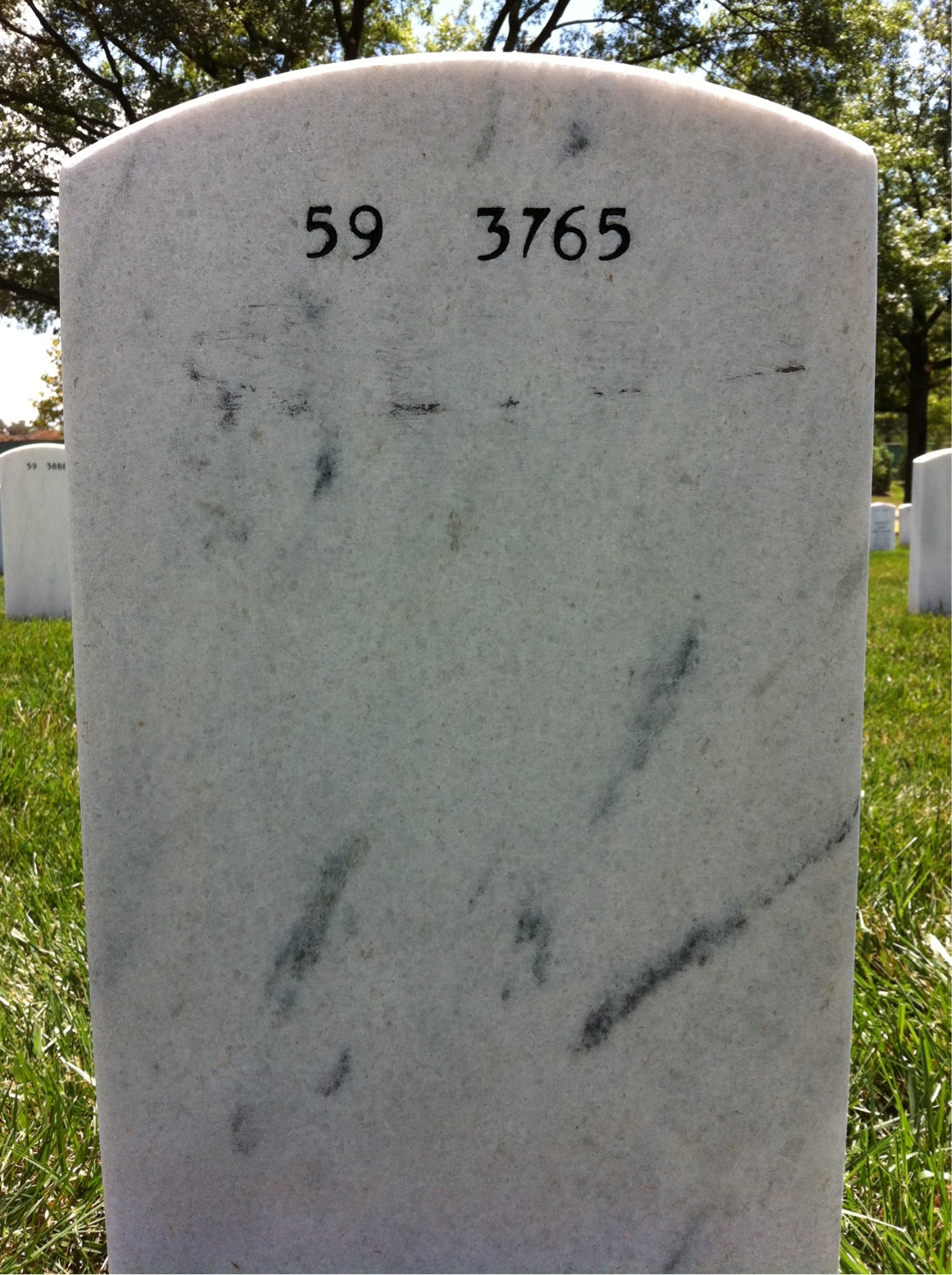 Back of headstone — Karl Clayton