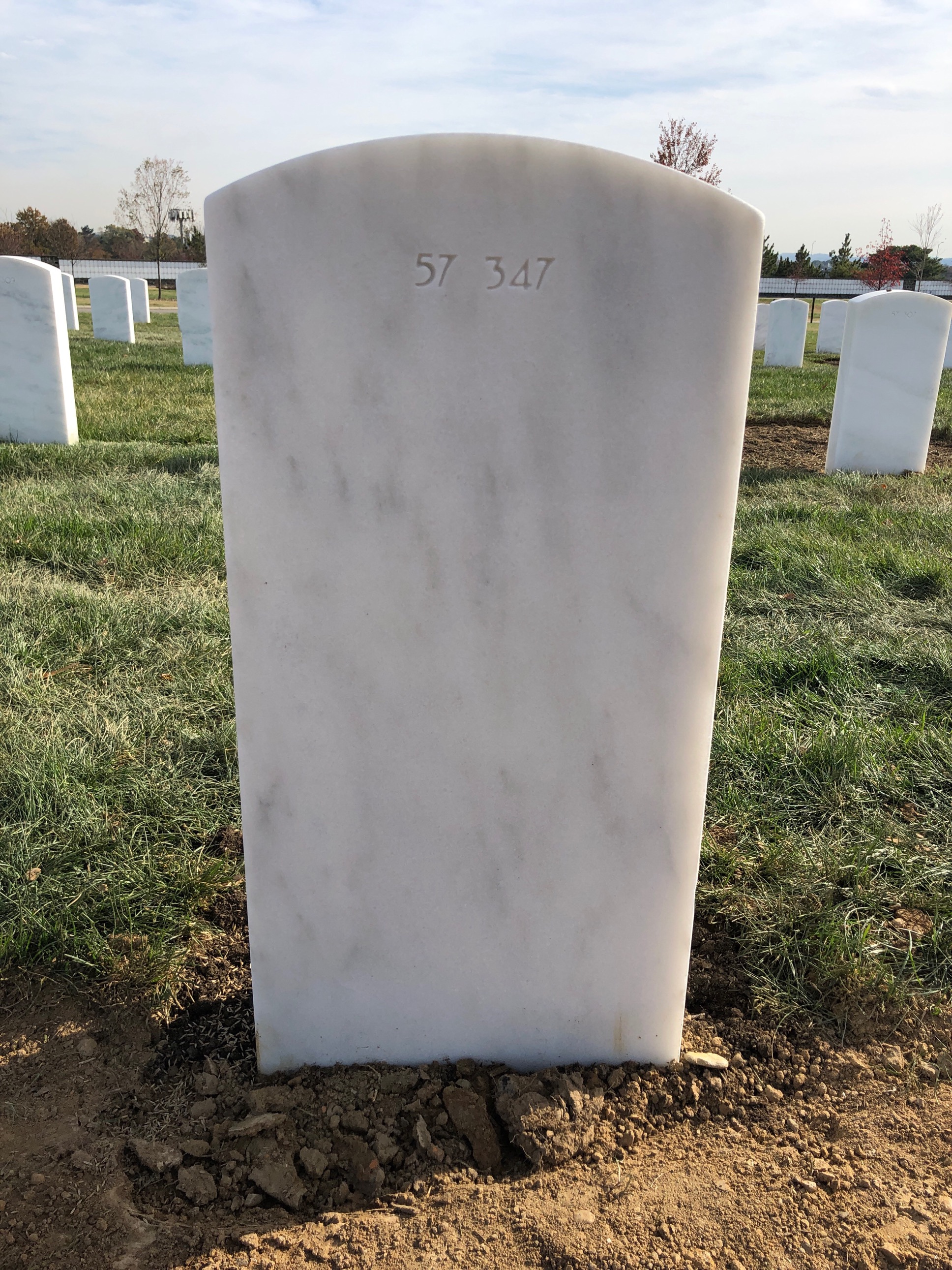 Back of headstone — Charles Benton