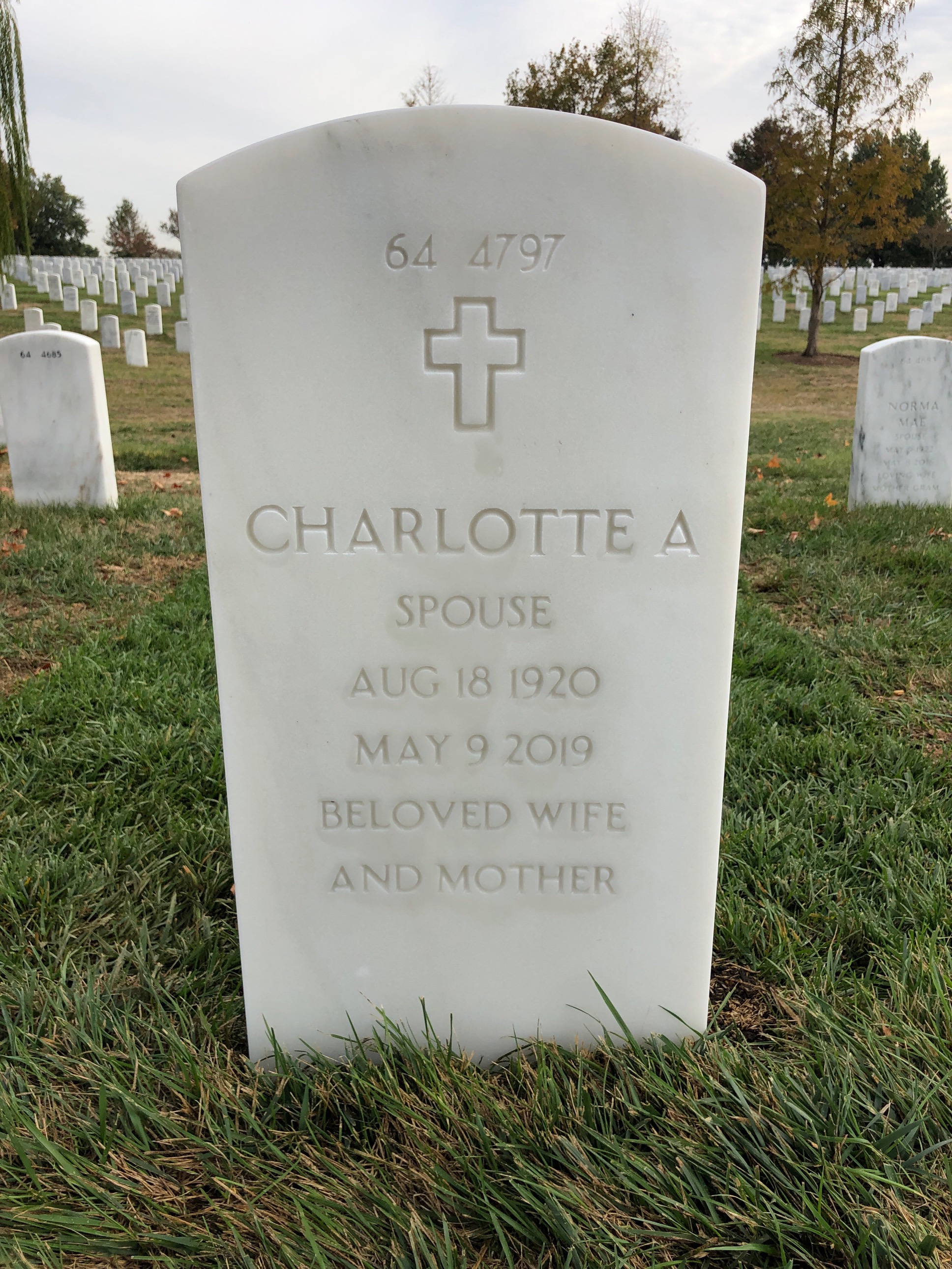 Back of headstone — Ralph Zimmermann