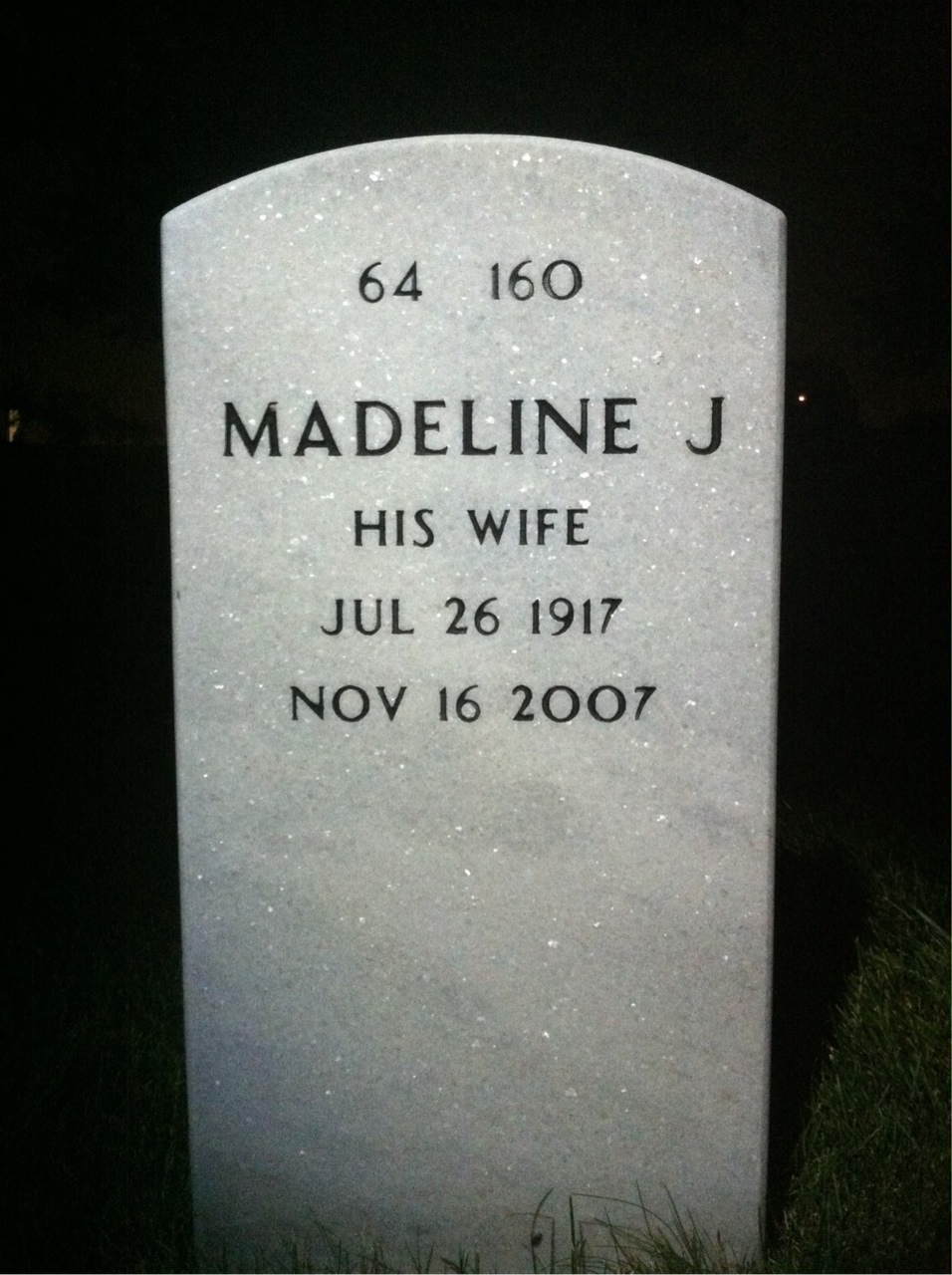 Back of headstone — Melvin Clark