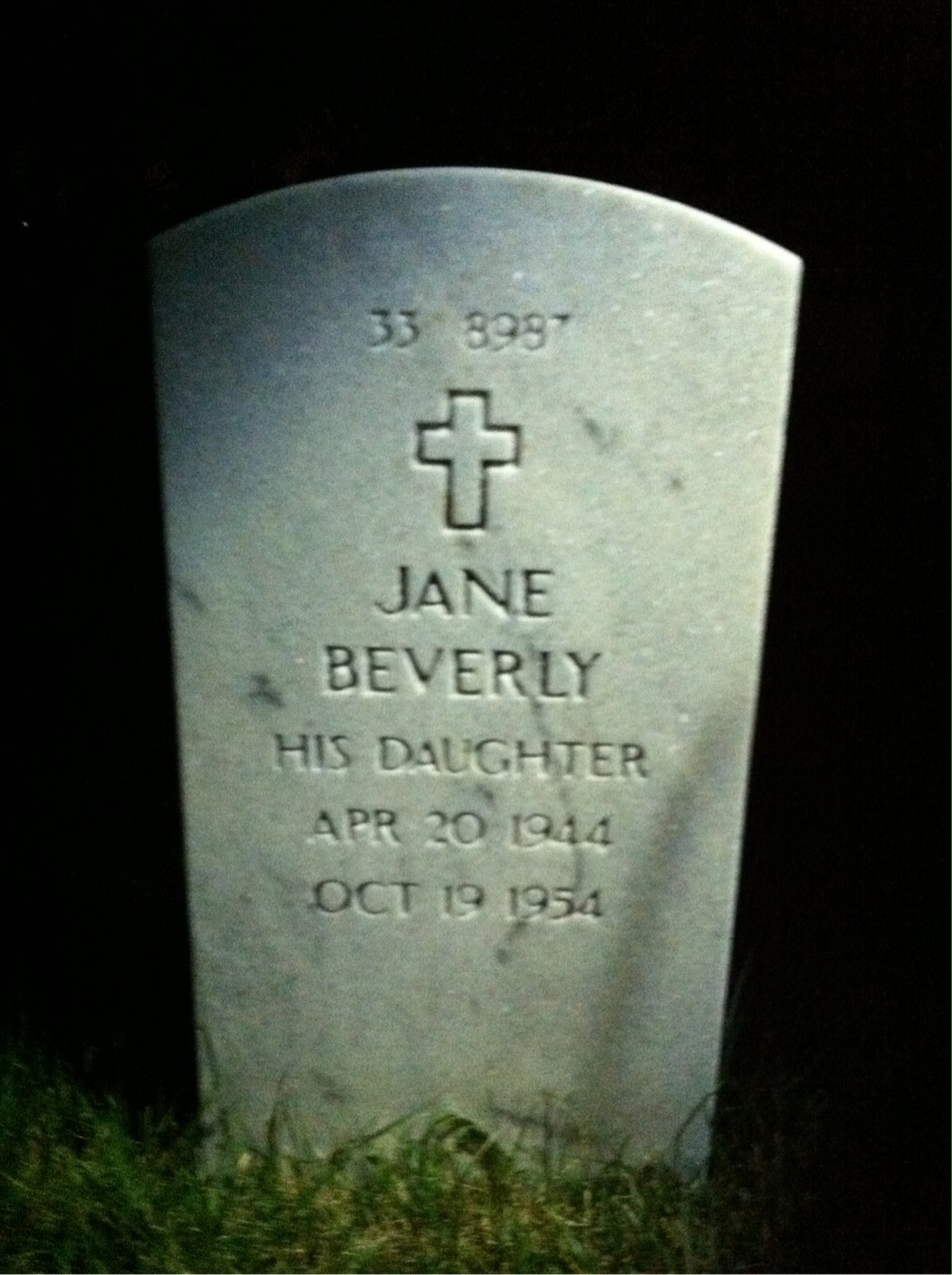 Back of headstone — Kenneth Gates