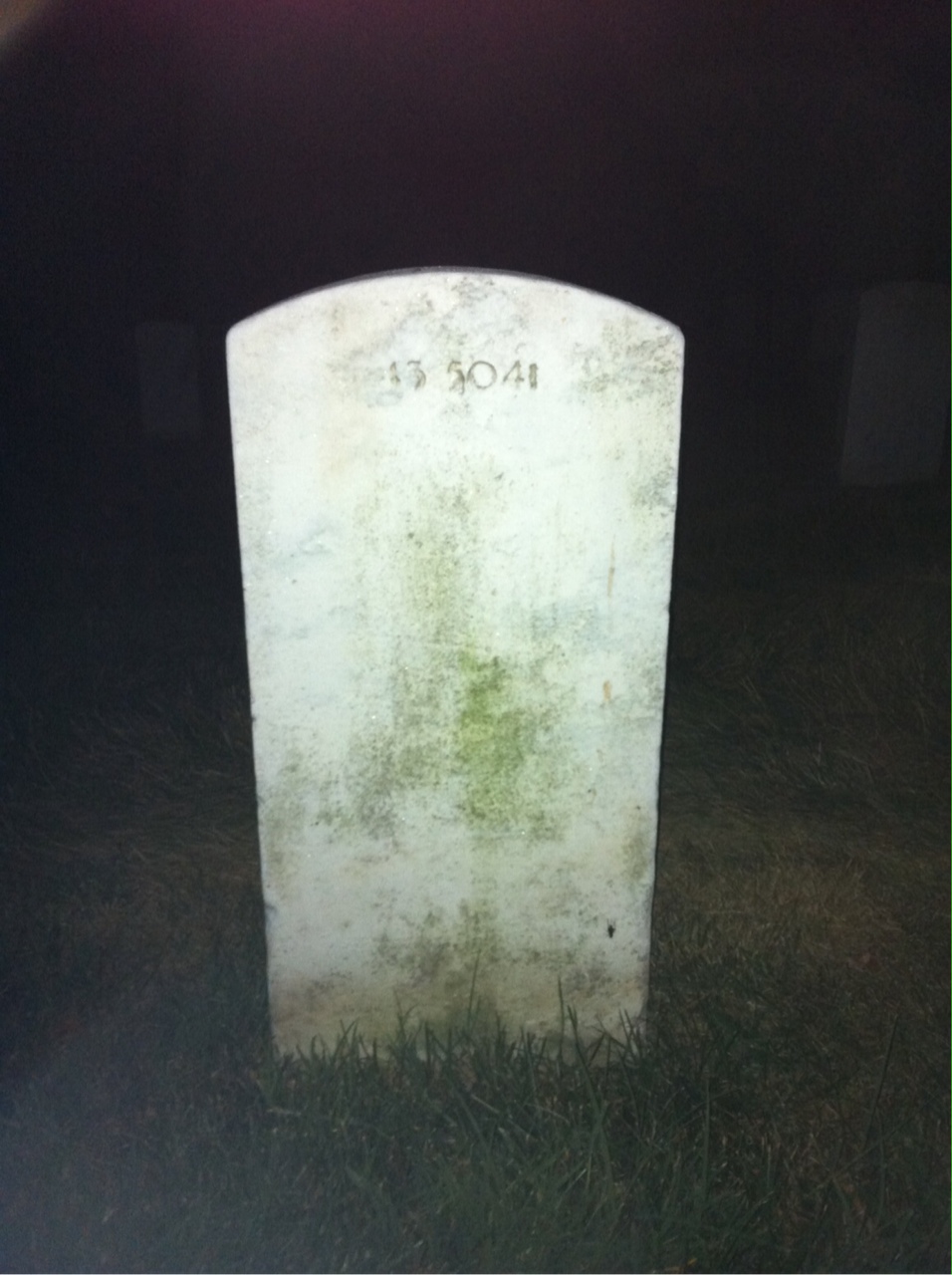Back of headstone — William F Terry