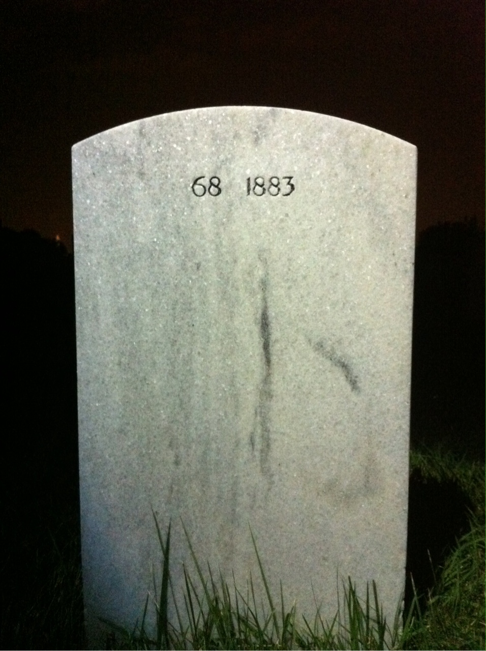 Back of headstone — Coleman Myers
