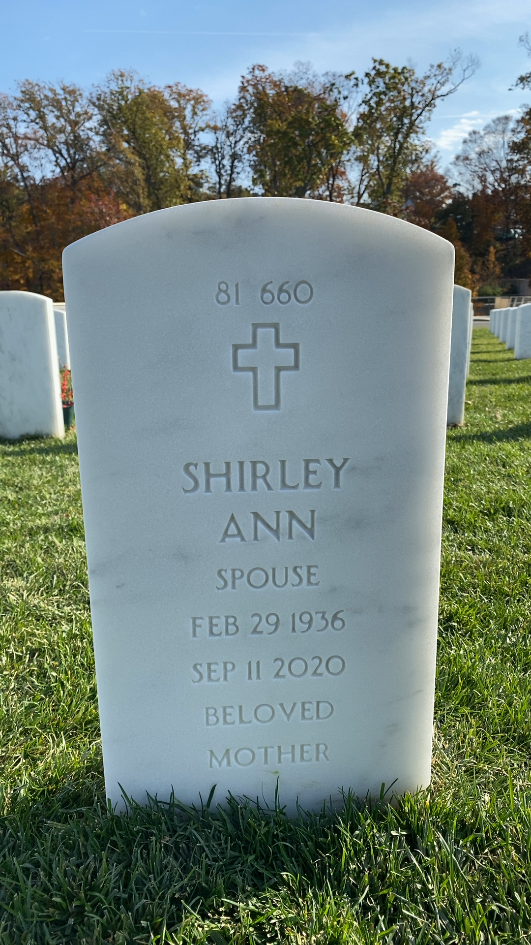 Back of headstone — John William Rathgeber