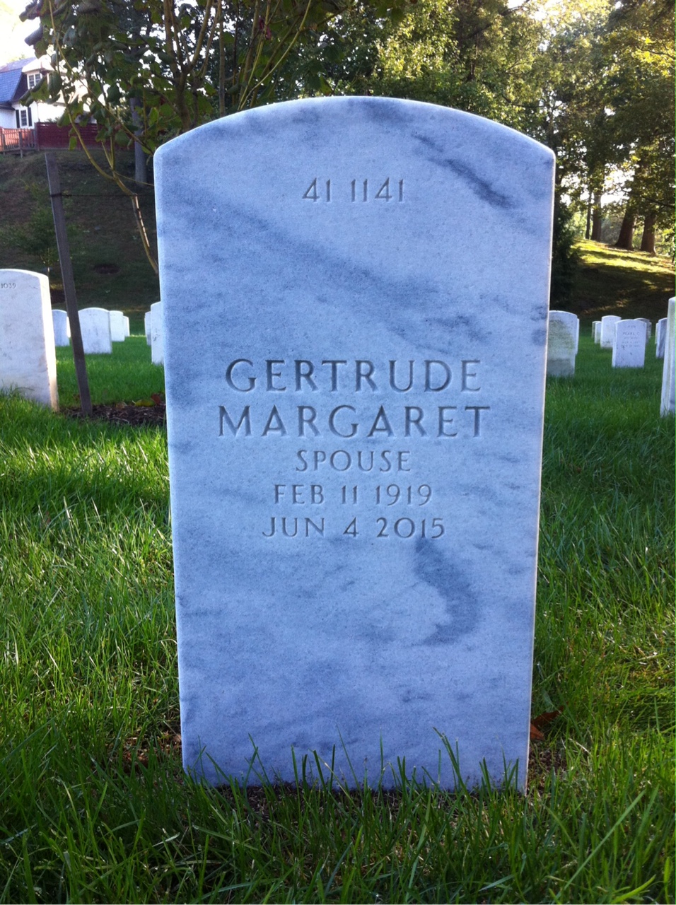 Back of headstone — Irvin Anderson
