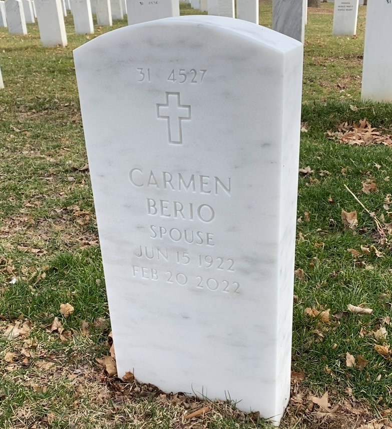 Back of headstone — Verl Monroe