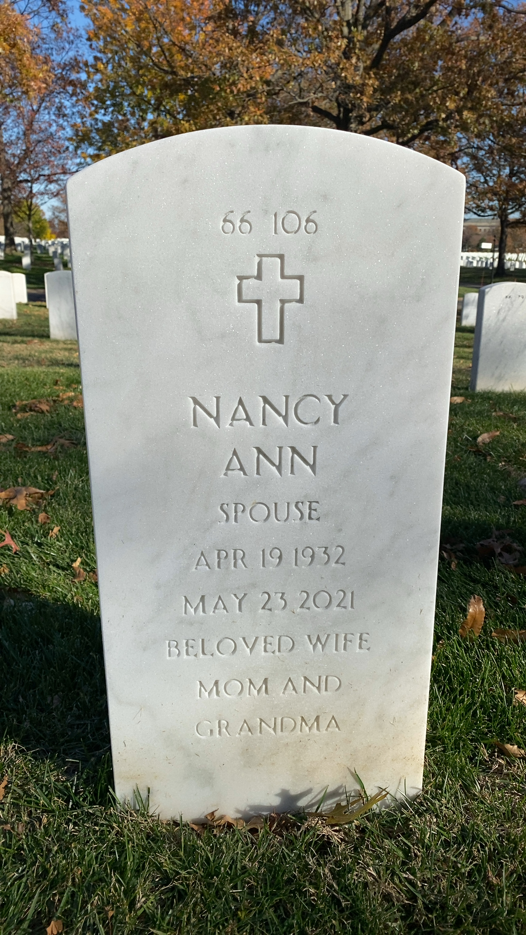Back of headstone — Lawrence Atkin