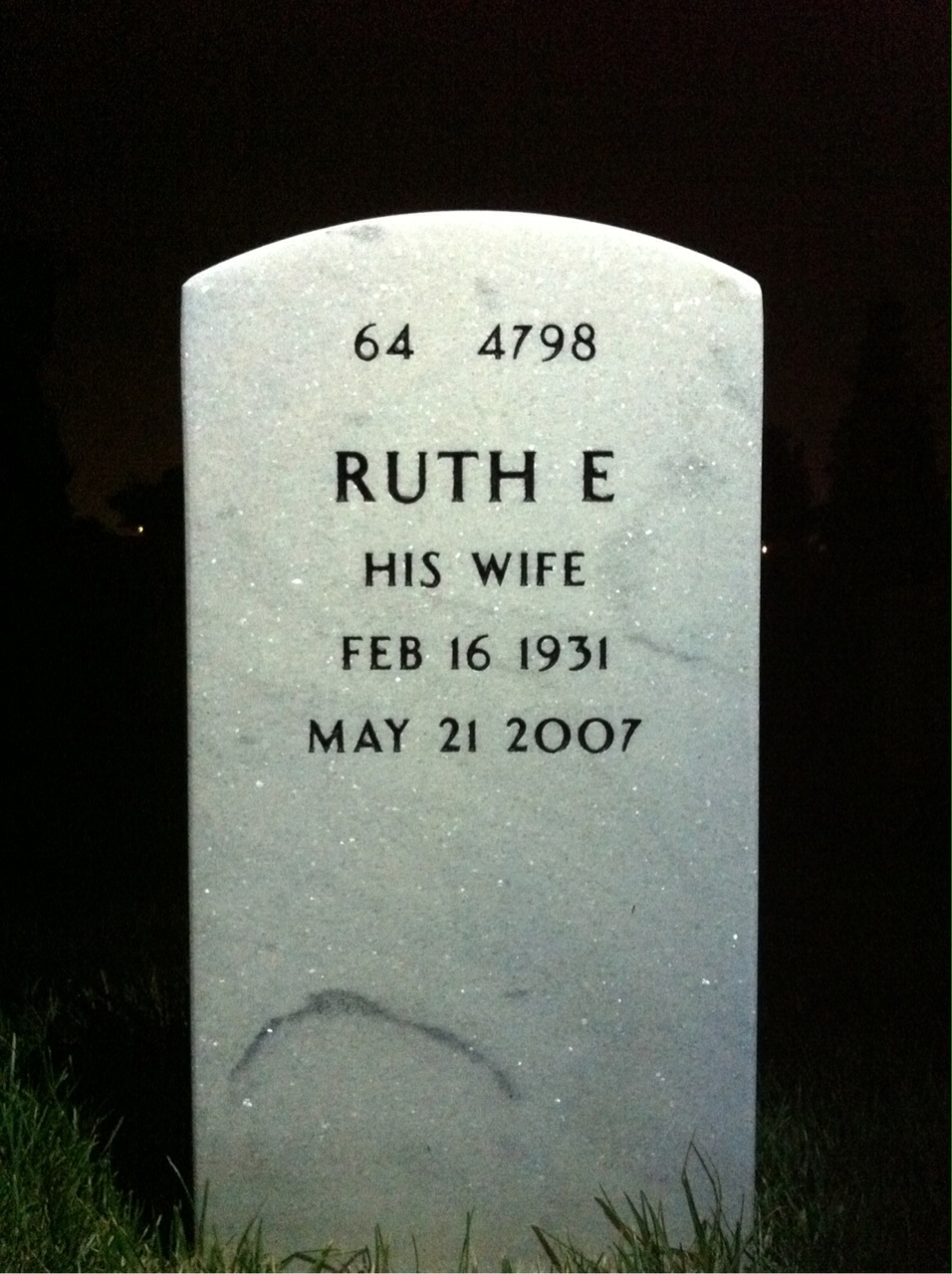 Back of headstone — Donald Tardif