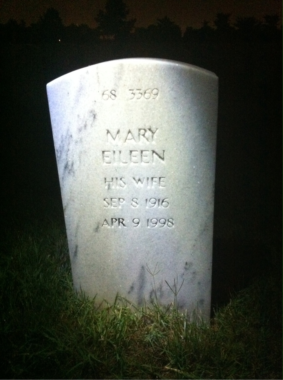Back of headstone — Frederick R Tansill