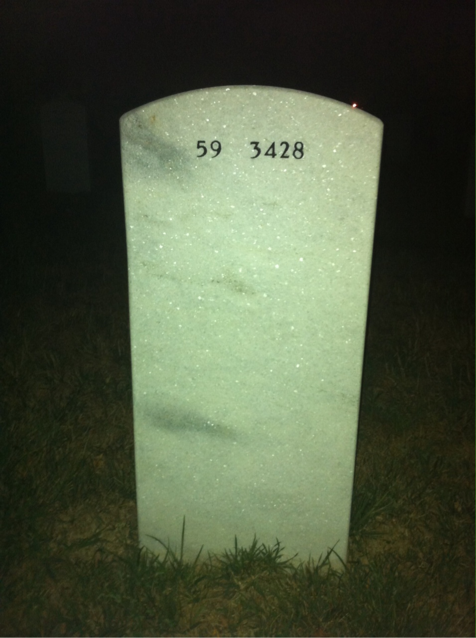 Back of headstone — Marschelle Harris