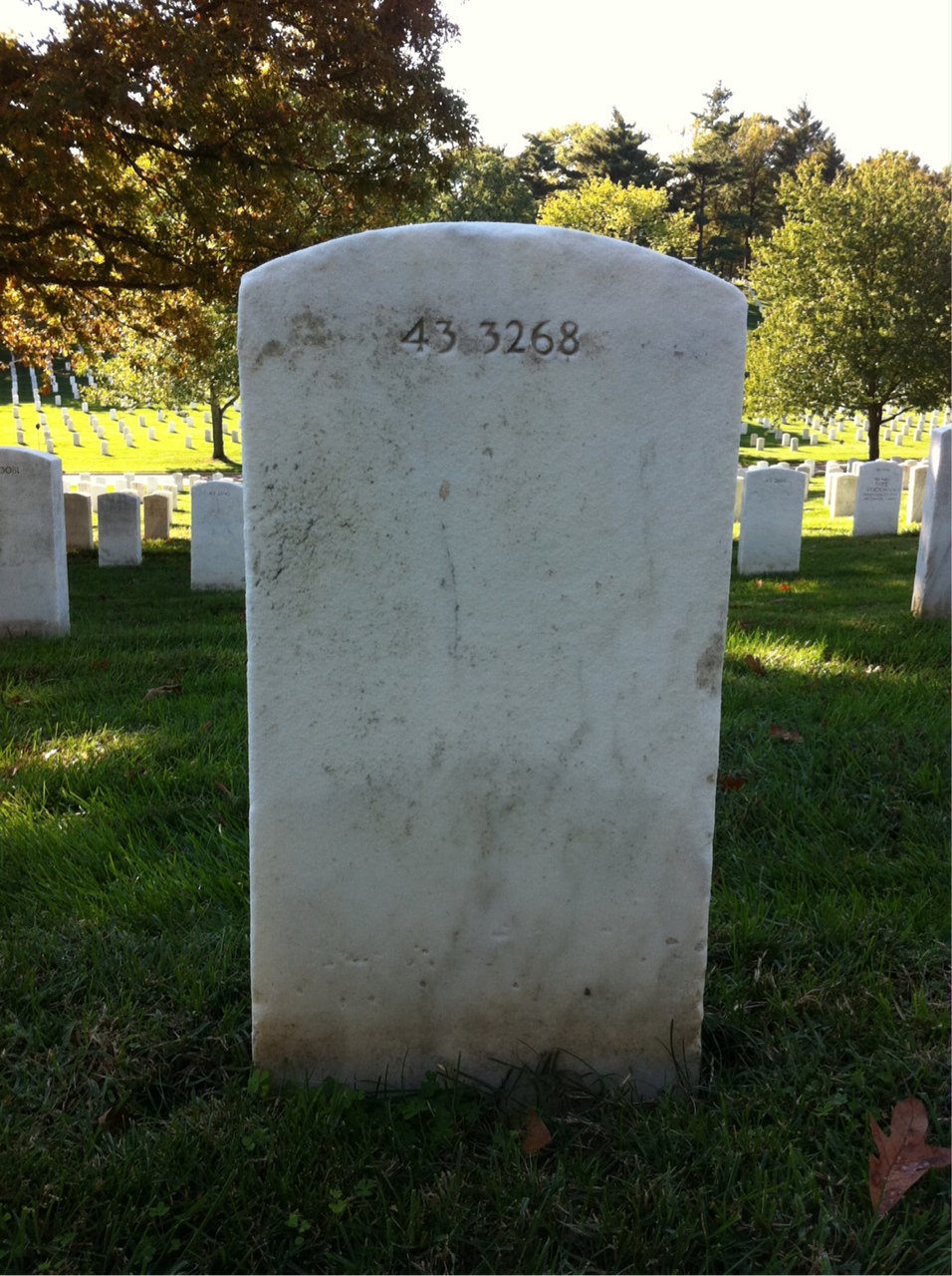 Back of headstone — Claude Abney
