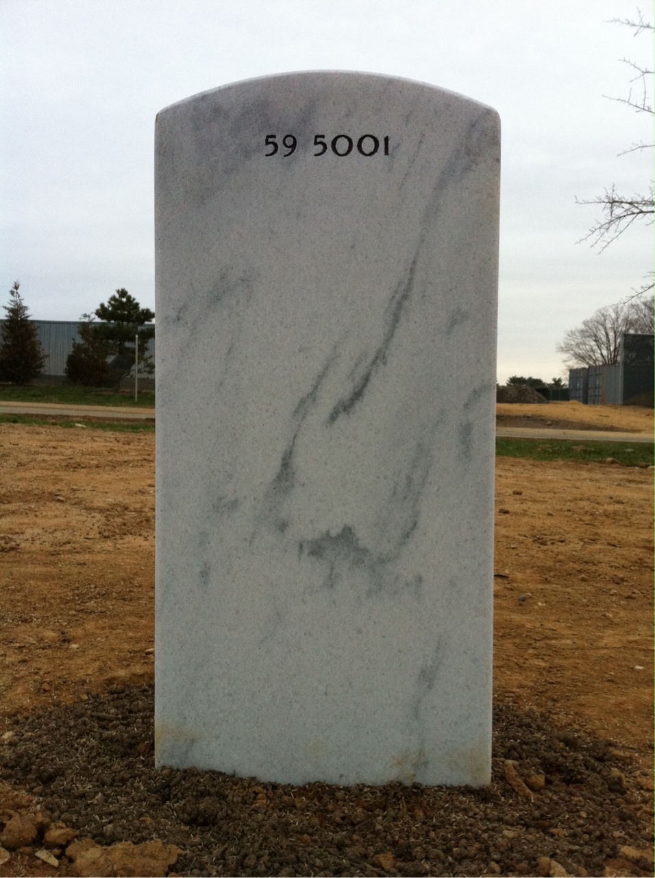 Back of headstone — Charles Moody