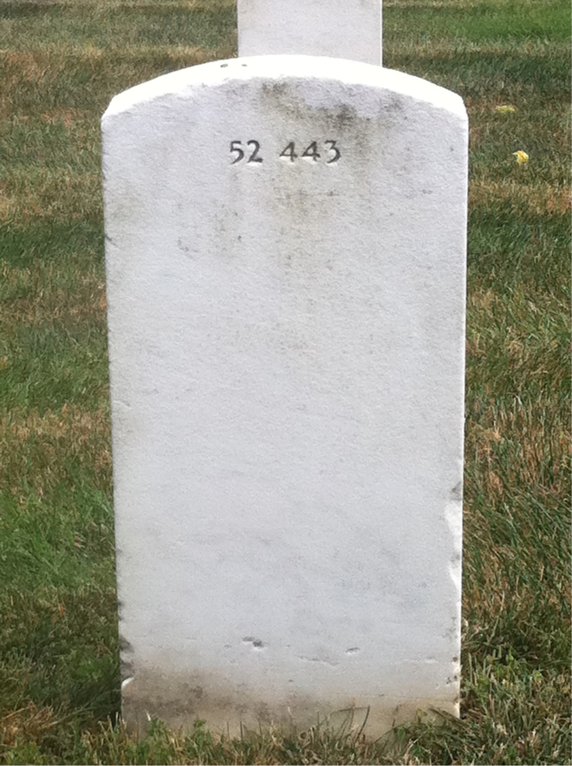 Back of headstone — Robert Ray Quattlebaum