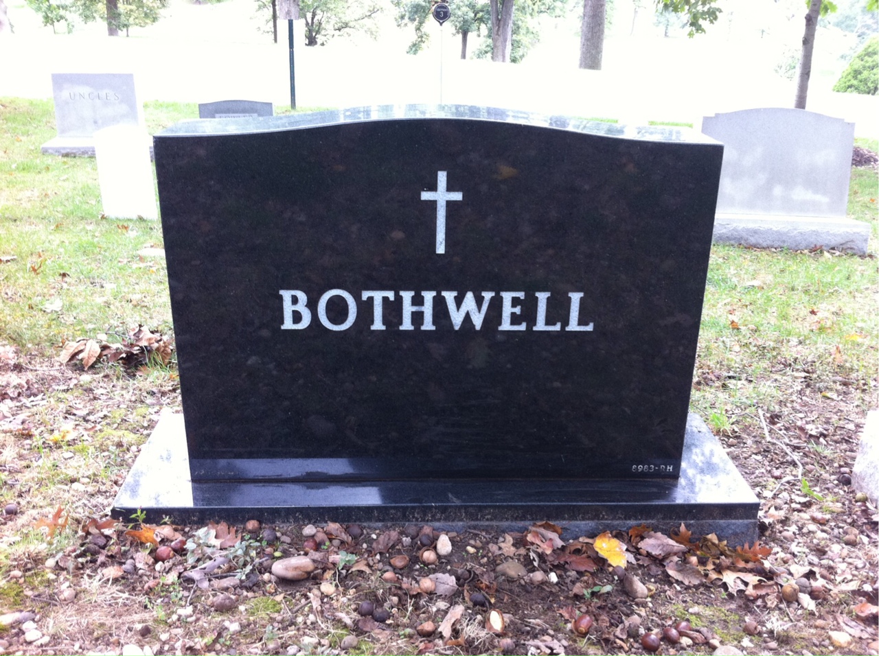 Back of headstone — Lyman Bothwell