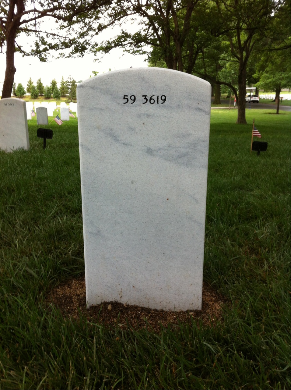 Back of headstone — William Edgar Ogle