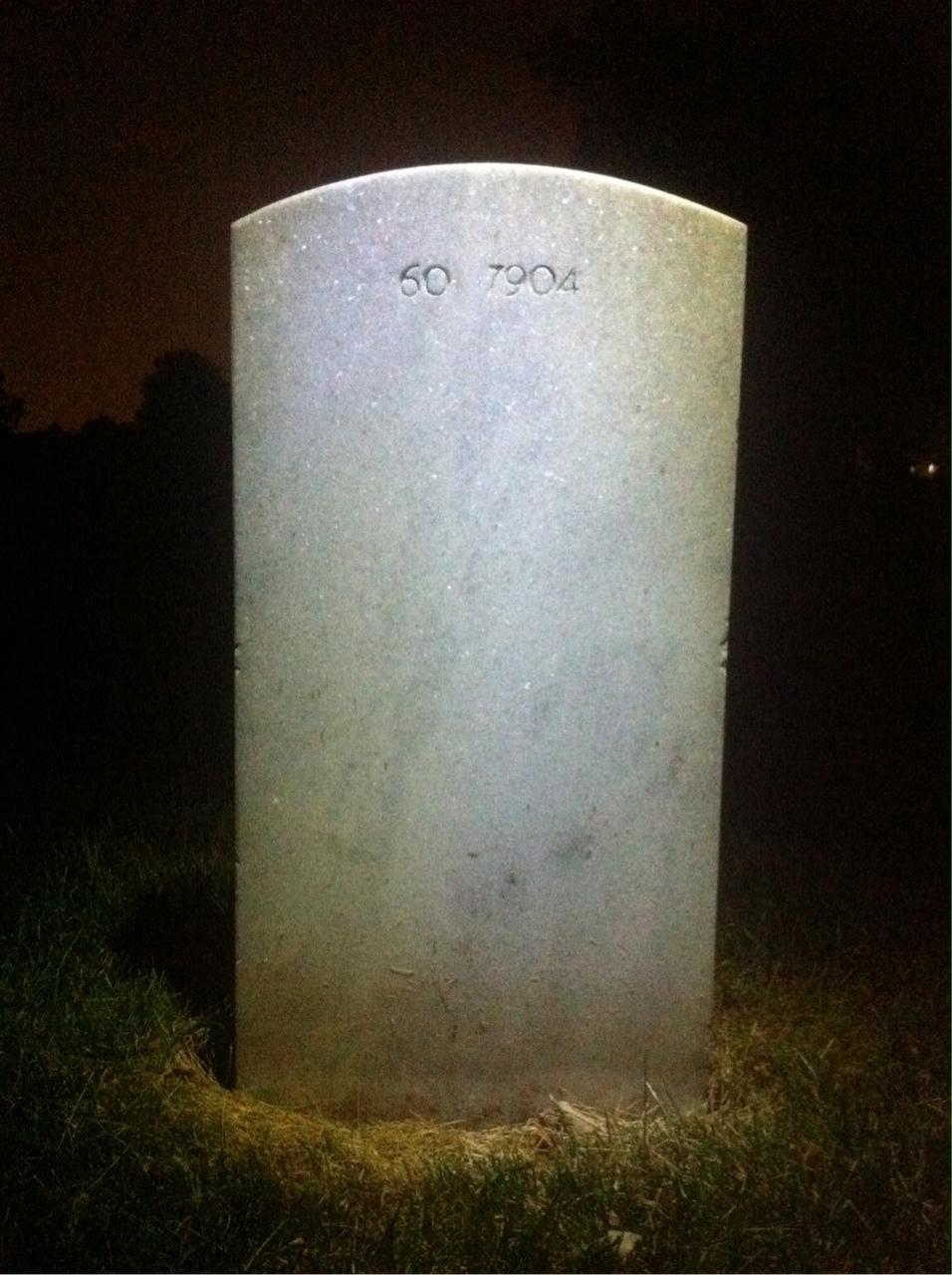 Back of headstone — James Acquaviva