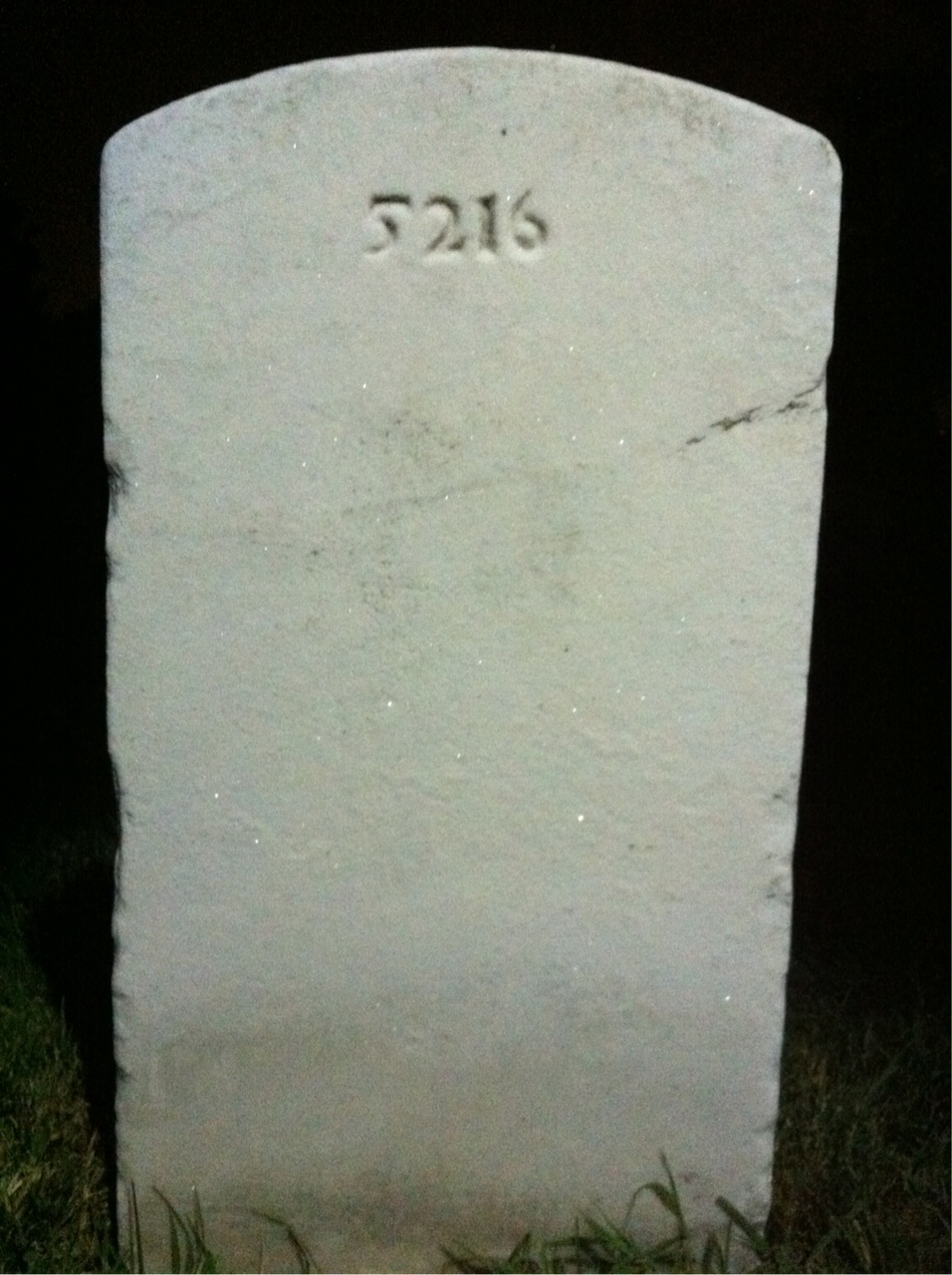 Back of headstone — Gerald Baker
