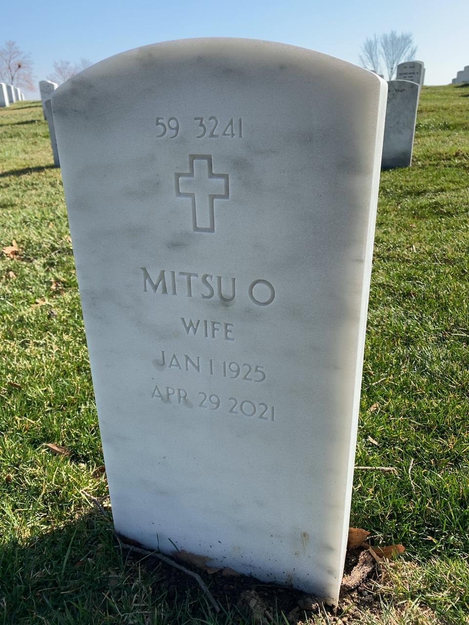 Back of headstone — Peter Bonita