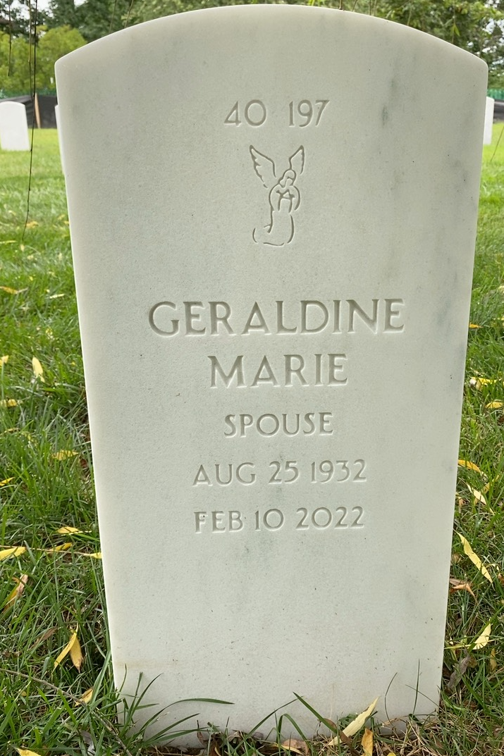 Back of headstone — John Guenther