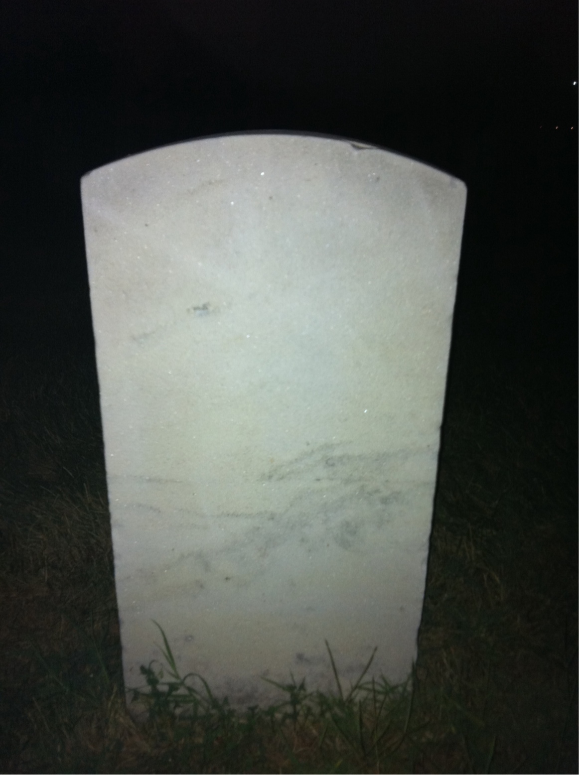 Back of headstone — Burrel Mitchell