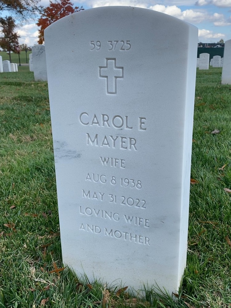 Back of headstone — William Mayer