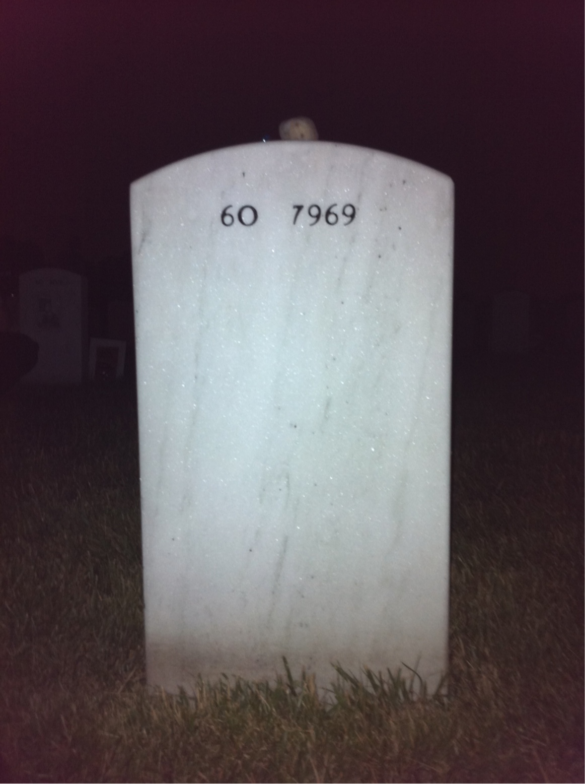 Back of headstone — Alan Lam
