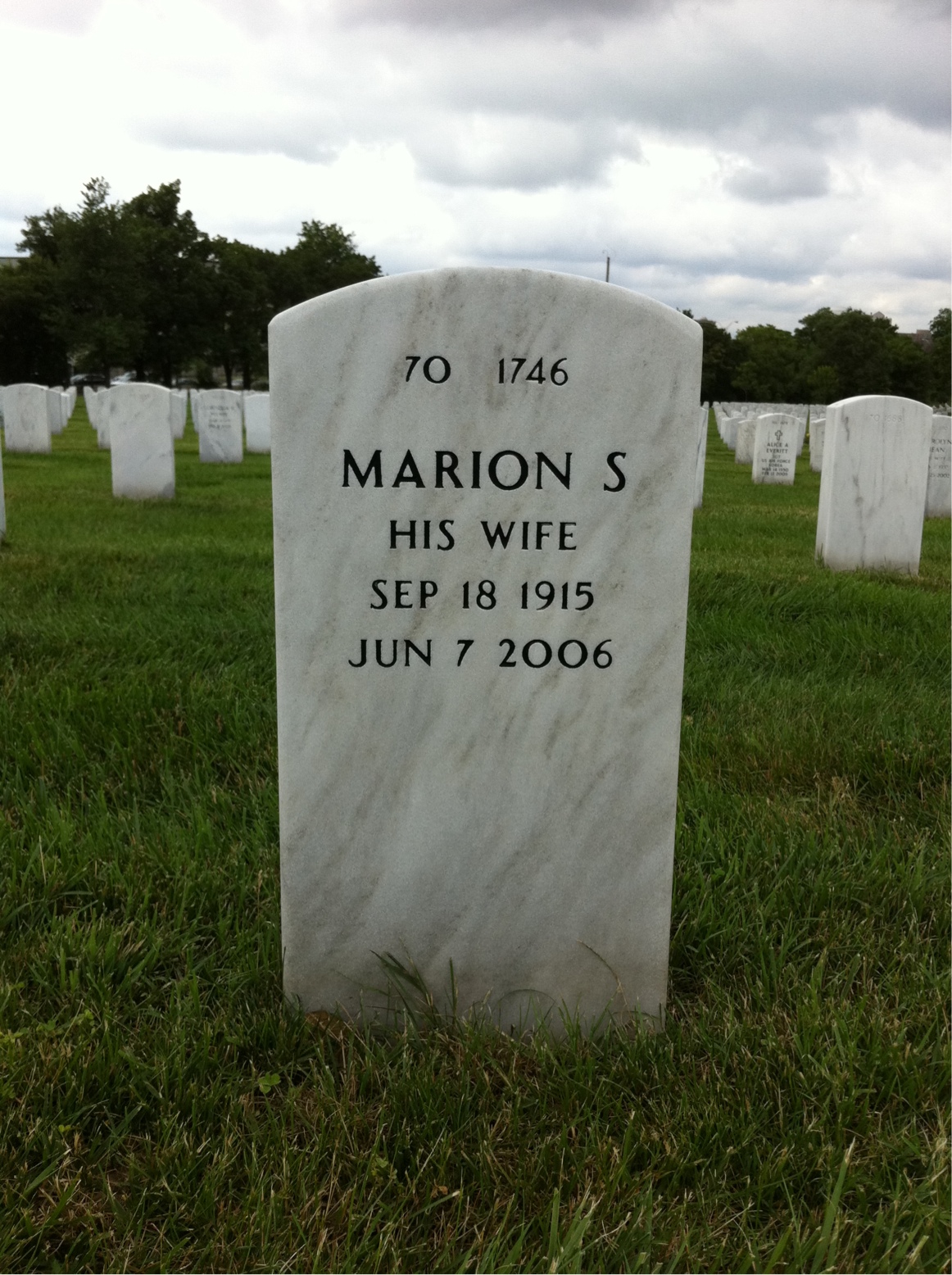 Back of headstone — David Bundy