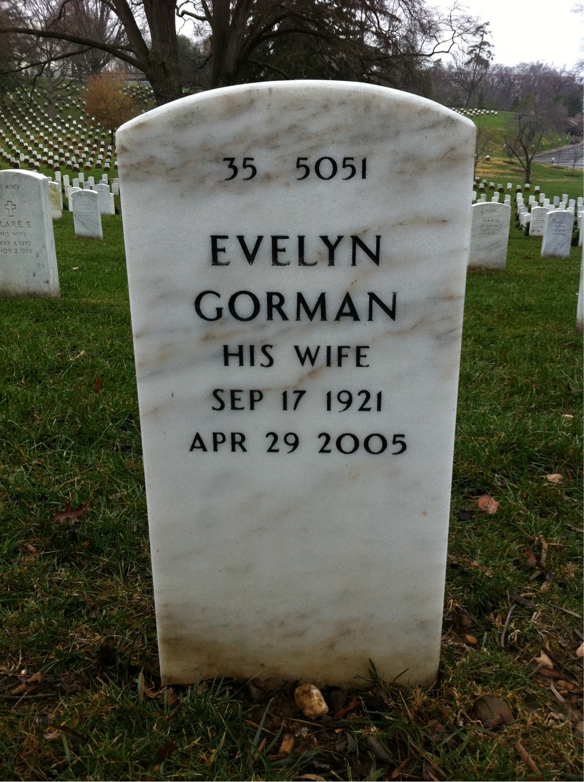 Back of headstone — Glenn Byland