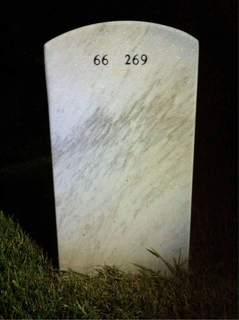 Back of headstone — Eugene Hamilton