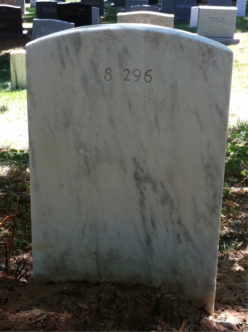 Back of headstone — William Monahan