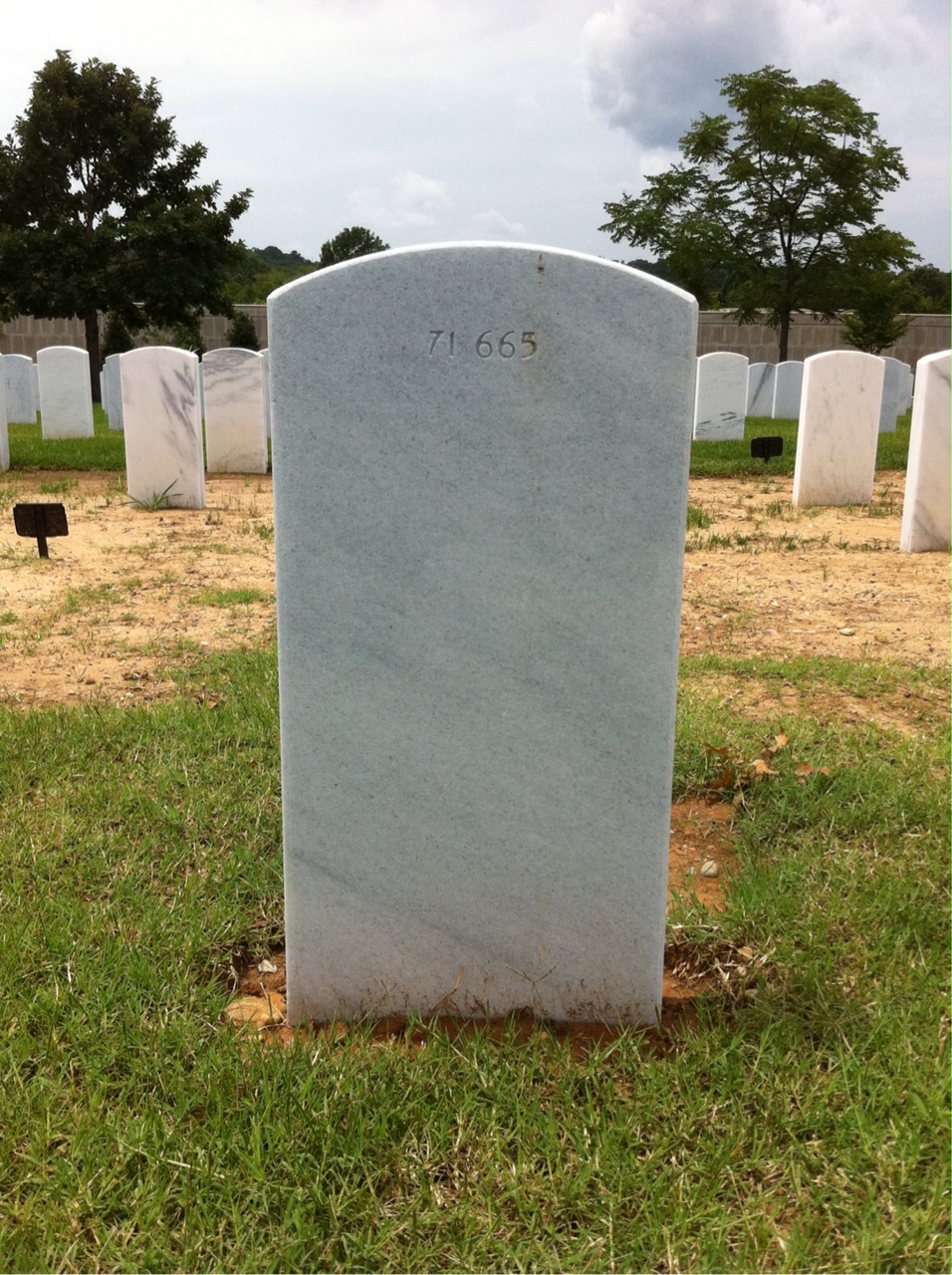 Back of headstone — William Jesse Taylor