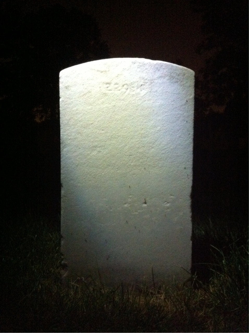 Back of headstone — Albert Corley
