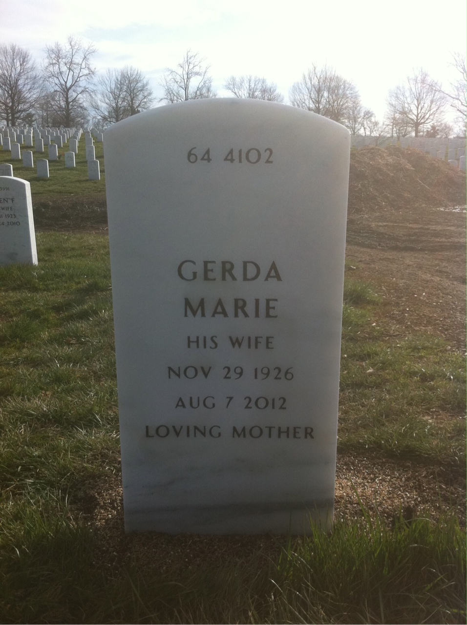 Back of headstone — Frederick Stephen