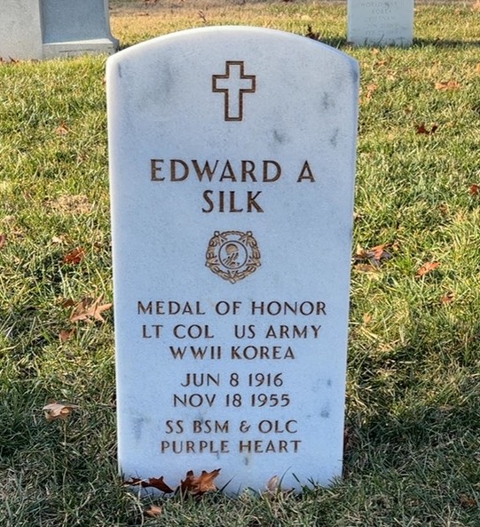 Headstone of Edward A. Silk
