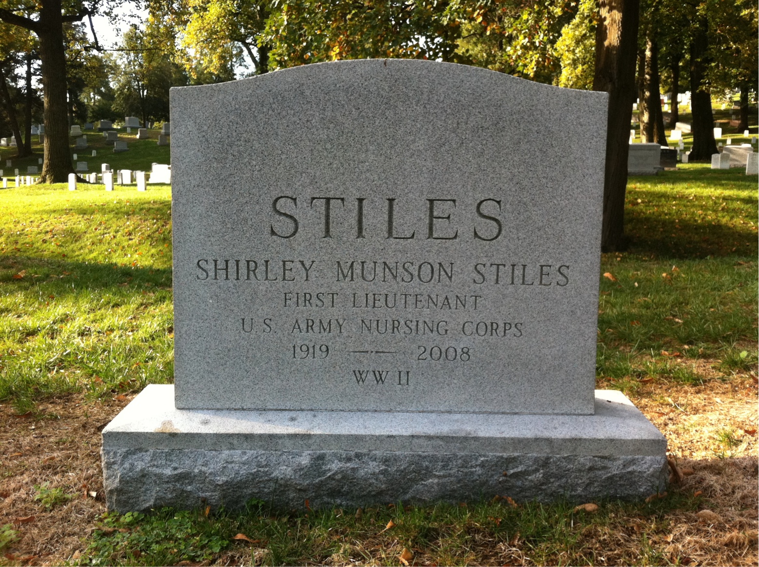 Back of headstone — Robert Stiles
