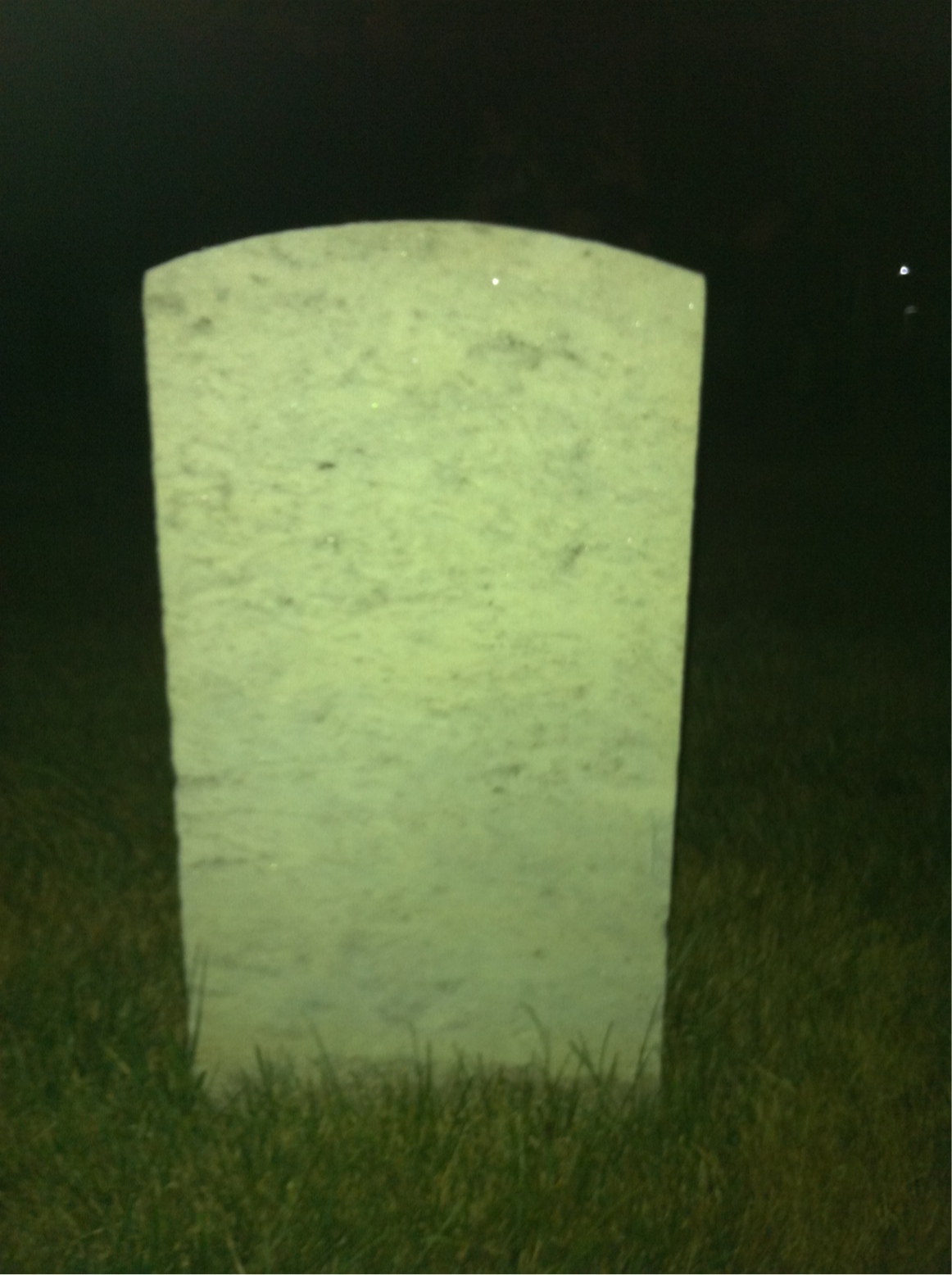 Back of headstone — Edwin Minor